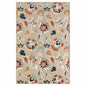 8' X 10' Blue And Beige Floral Stain Resistant Indoor Outdoor Area Rug