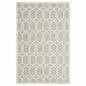 5' X 7' Gray And Ivory Geometric Stain Resistant Indoor Outdoor Area Rug