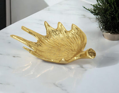 10" Gold Antler Cast Iron Vanity Tray