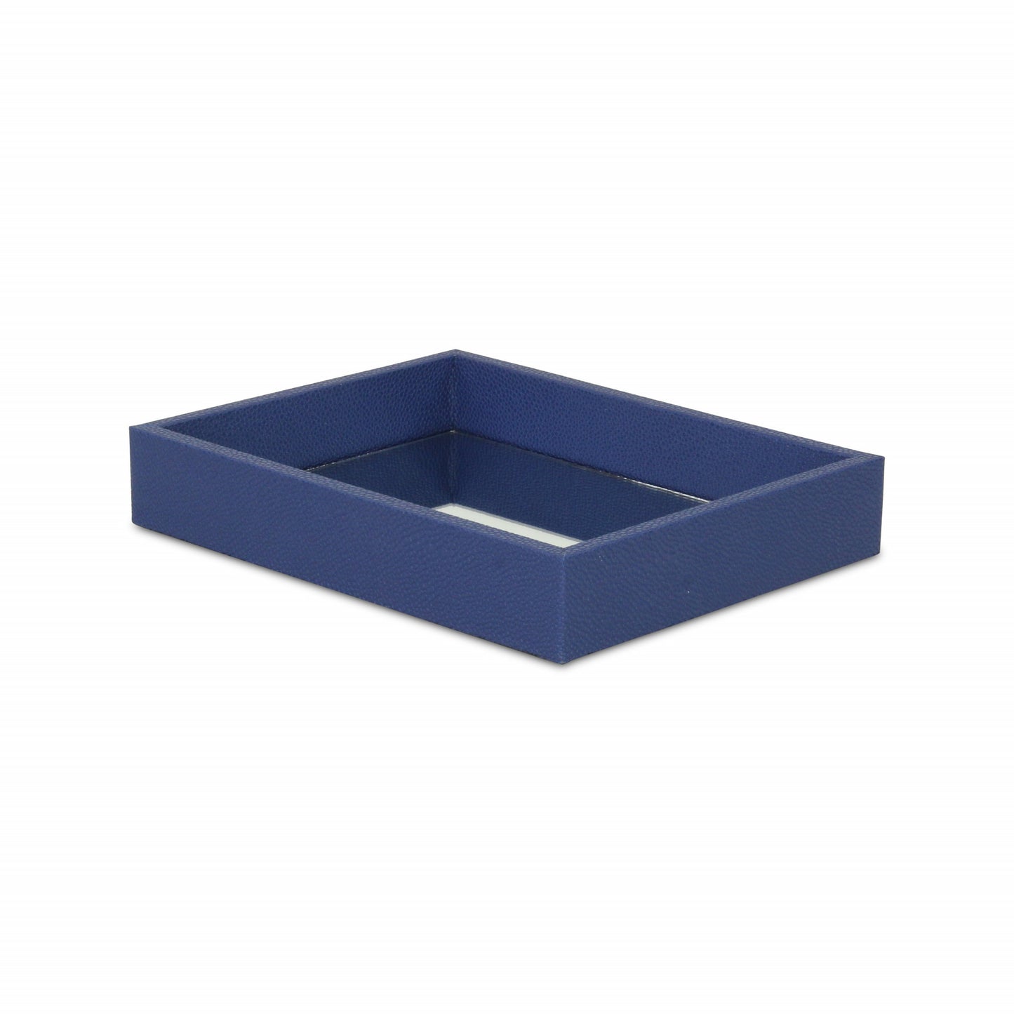 10" Navy Blue Rectangular Wood Handmade Tray