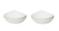 White Six Piece Triangle Bone China Service For Six Bowl Set