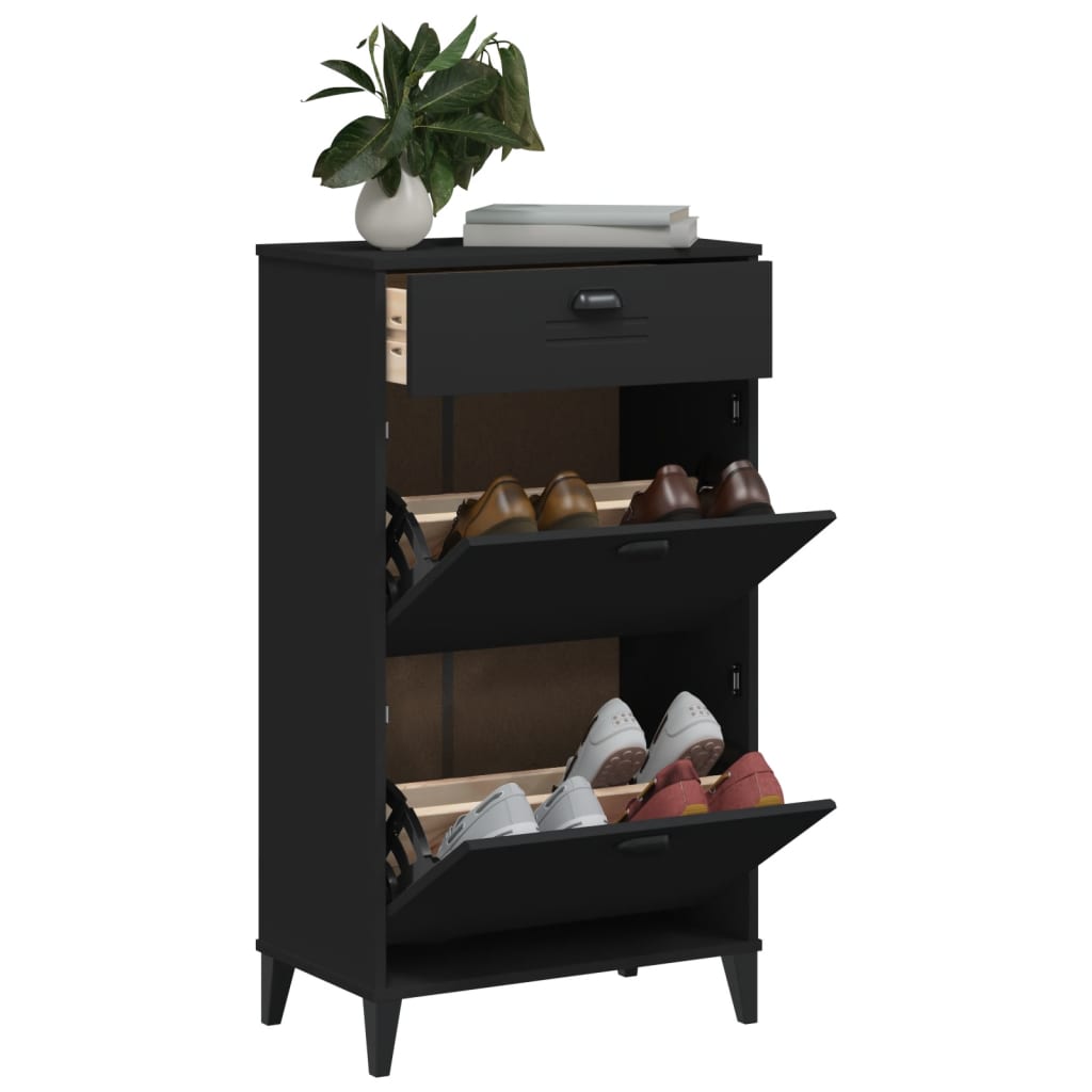 Shoe Cabinet VIKEN Anthracite Gray Engineered Wood