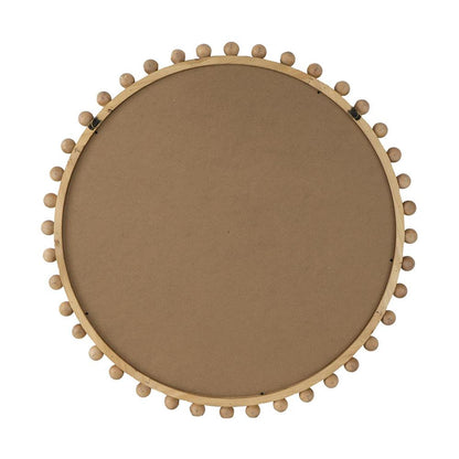 34" Brown Round Accent Mirror