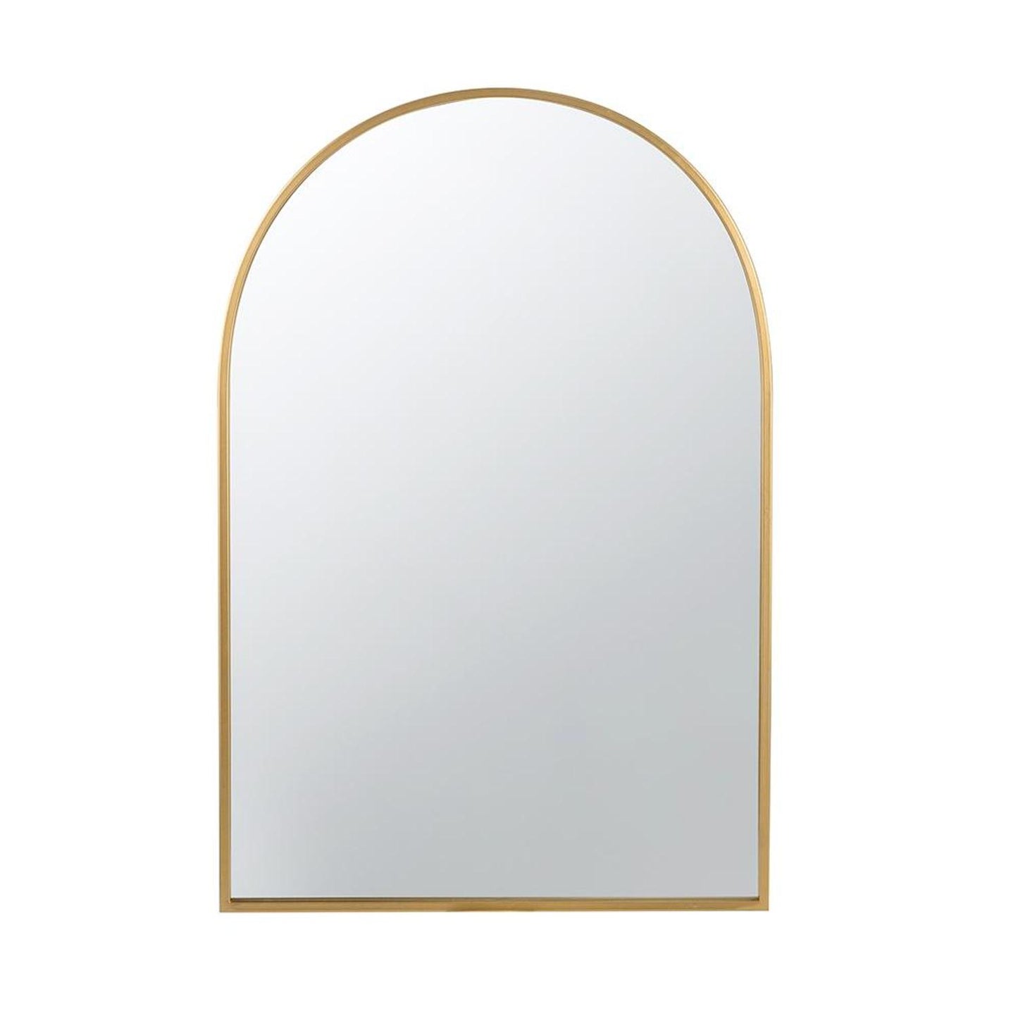 36" Gold Arch Iron Framed Accent Mirror