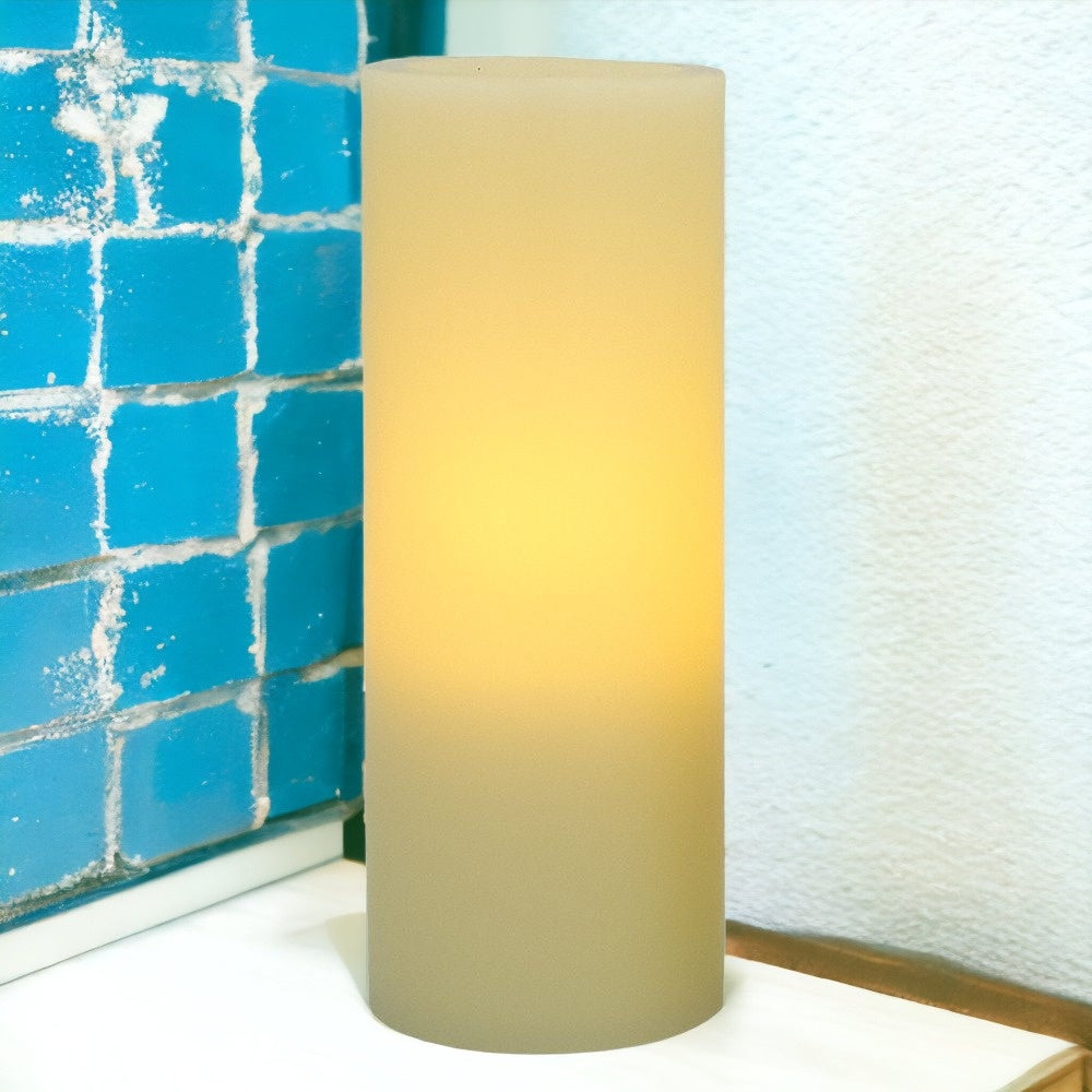 8" Ivory Flameless Pillar Candle