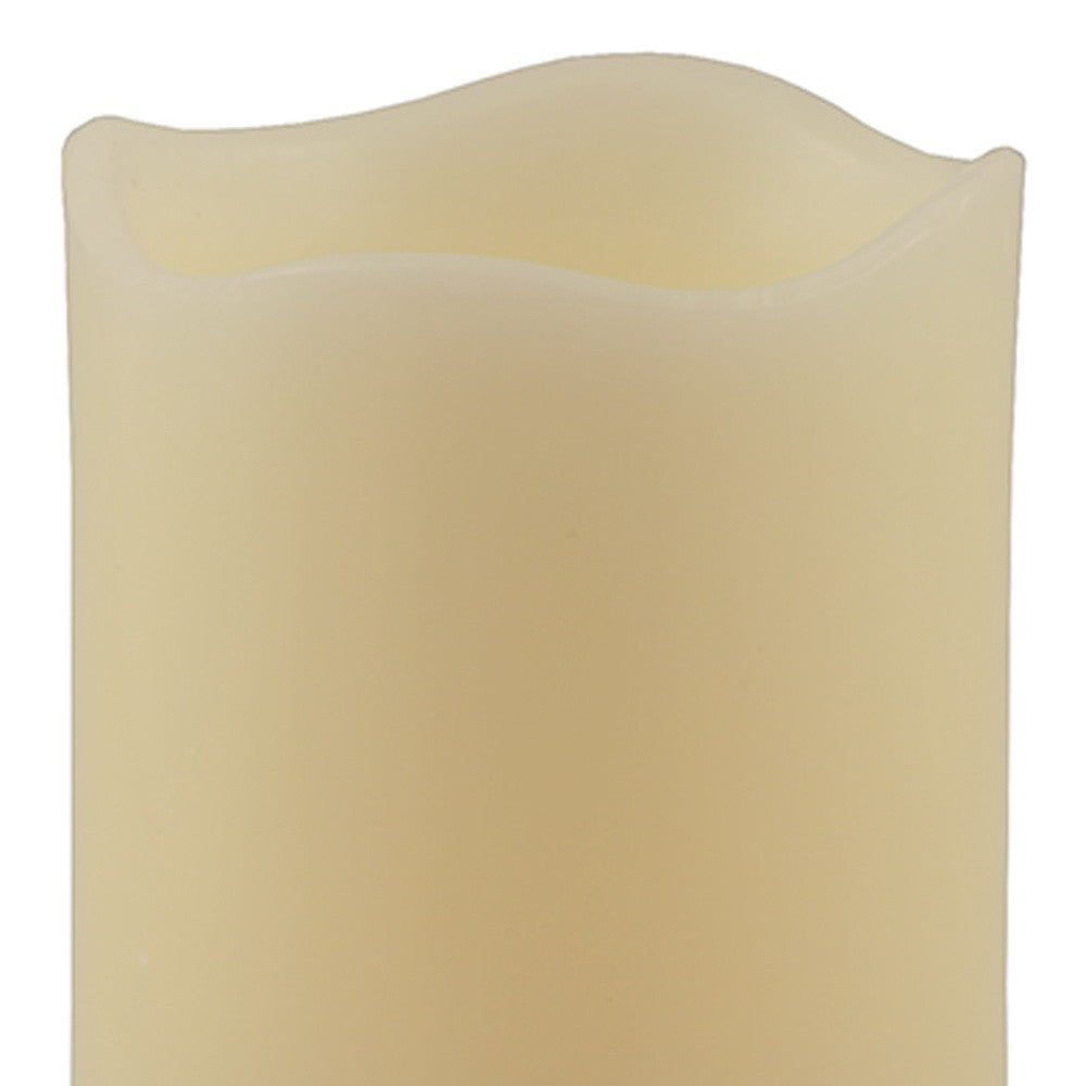 6" Ivory Flameless Pillar Candle