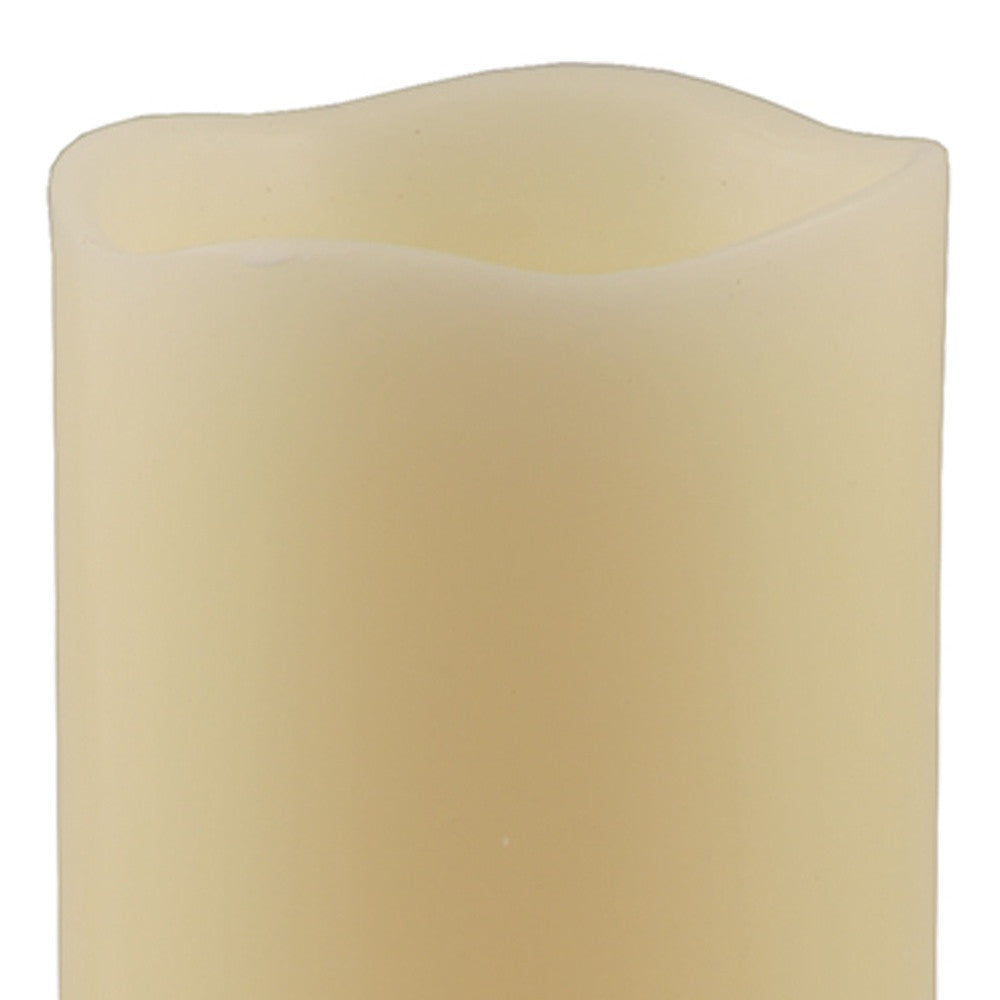 8" Ivory Flameless Pillar Candle