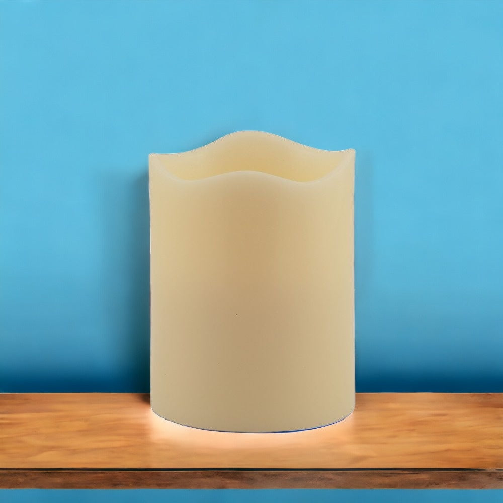 5" Ivory Flameless Pillar Candle