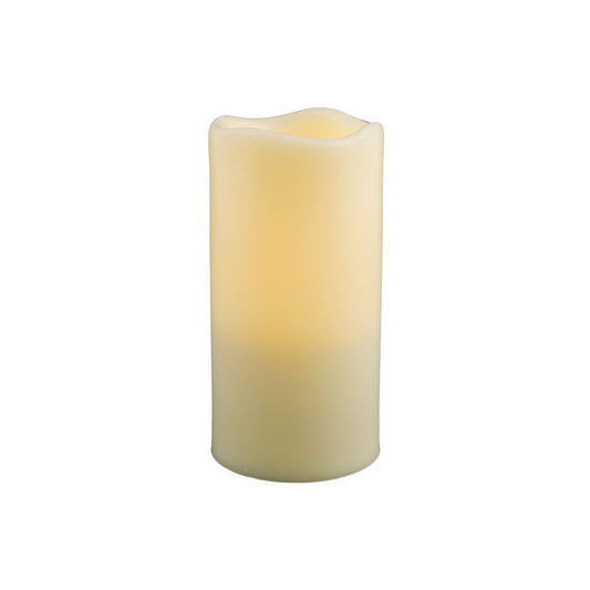 6" Ivory Flameless Indoor Outdoor Pillar Candle