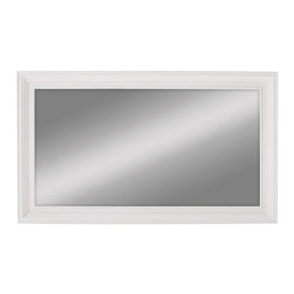 28" White Rectangle Wall Mounted Full Length Hanging Mirror