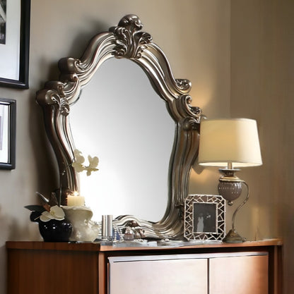 47" Antique Platinum Irregular Dresser Mirror