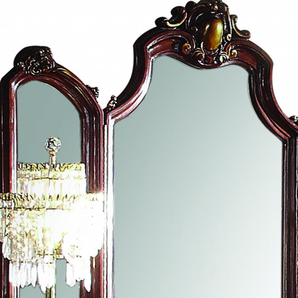 45" Irregular Dresser Wood Mirror