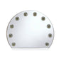 15" White Finish Round Accent Mirror