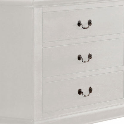 57" White Solid Wood Six Drawer Double Dresser