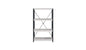 43" Antiqued White Metal Four Tier Etagere Bookcase