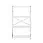 42" White Metal Four Tier Etagere Bookcase