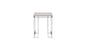 24" Chrome And Natural Oak Manufactured Wood And Metal Square End Table