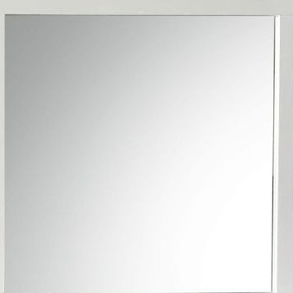 38" White Dresser Mirror