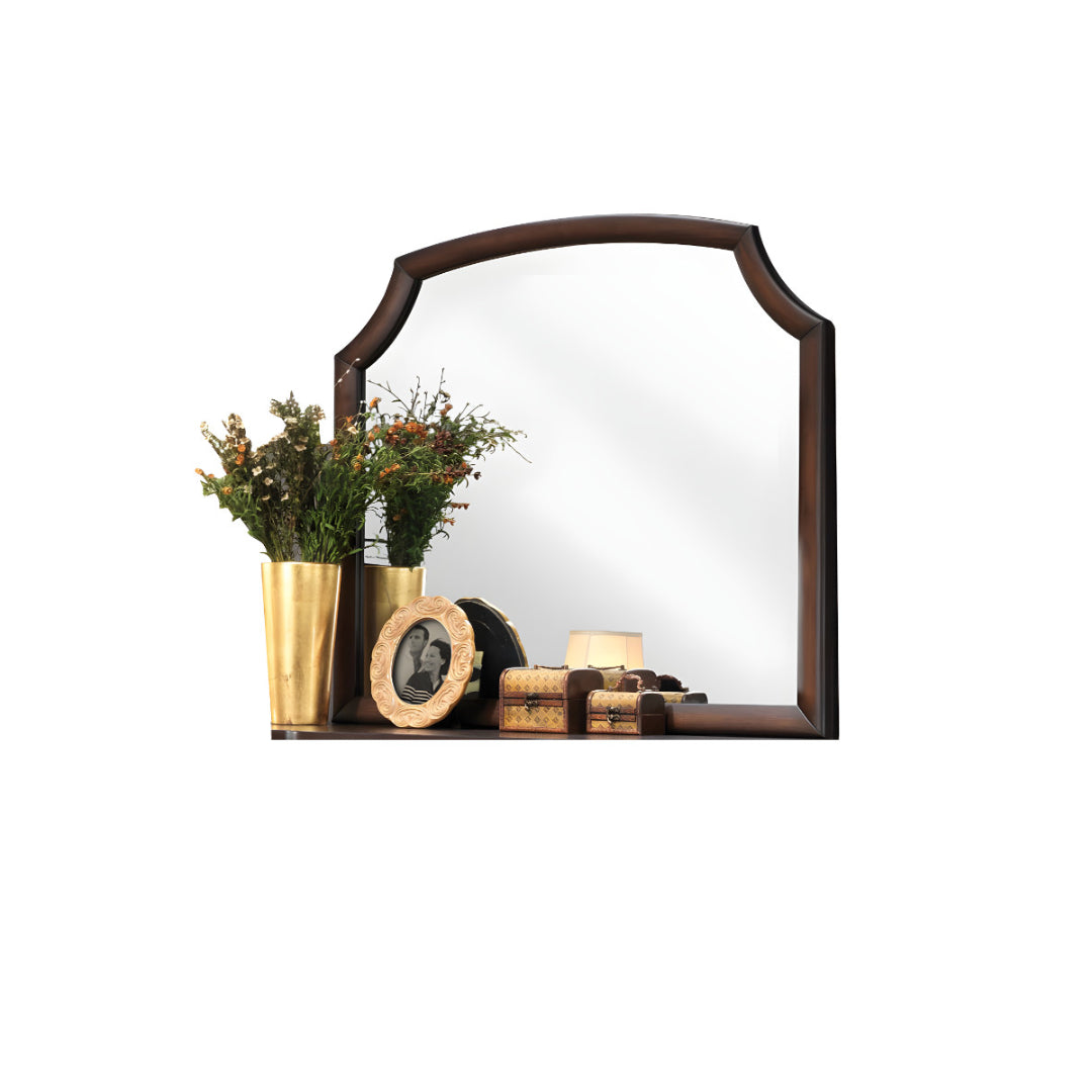 37" Espresso Irregular Dresser Mirror