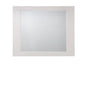 37" White High Gloss Square Dresser Mirror