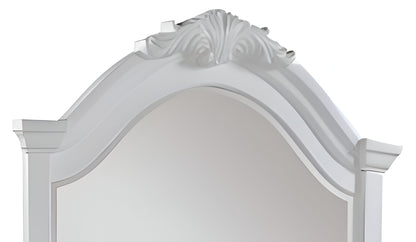 43" White Finish Arch Dresser Mirror