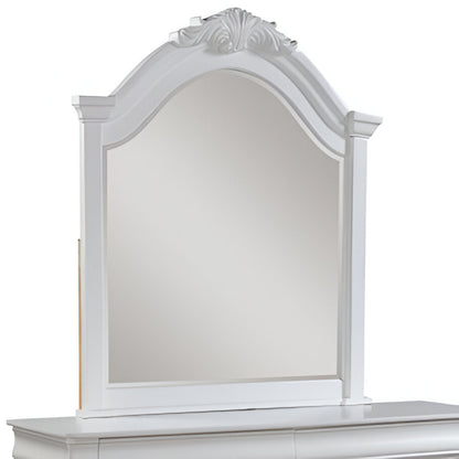 43" White Finish Arch Dresser Mirror