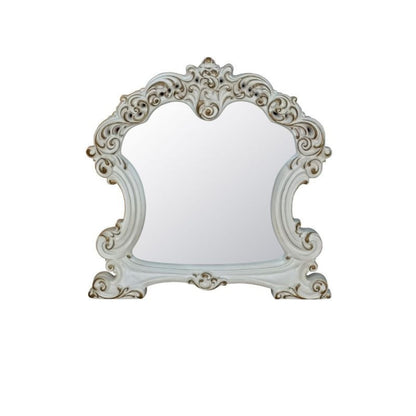 45" Antique Pearl Finish Irregular Dresser Mirror