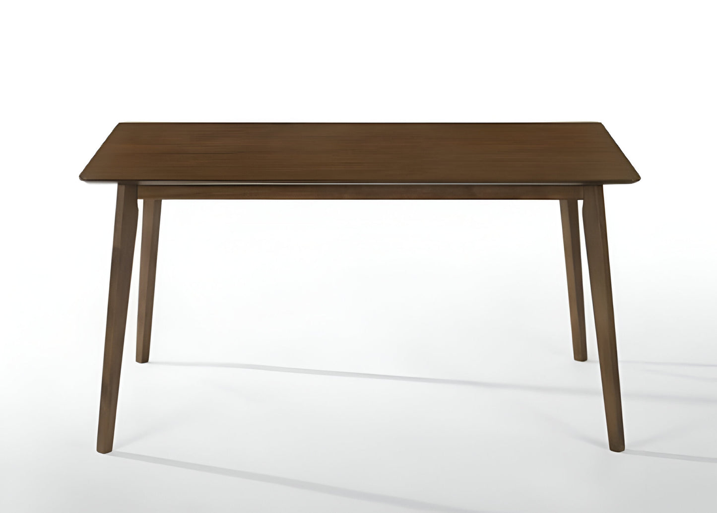 59" Brown Solid Wood Dining Table