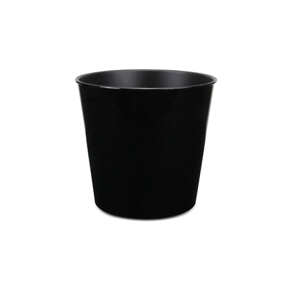 11" Black Recycled Plastic Indoor Outdoor Round Pot Planter