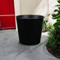 11" Black Recycled Plastic Indoor Outdoor Round Pot Planter