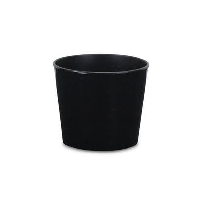 6" Black Recycled Plastic Indoor Outdoor Round Pot Planter