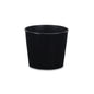 6" Black Recycled Plastic Indoor Outdoor Round Pot Planter