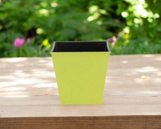 5" Lime Green Recycled Plastic Indoor Outdoor Rectangular Pot Planter