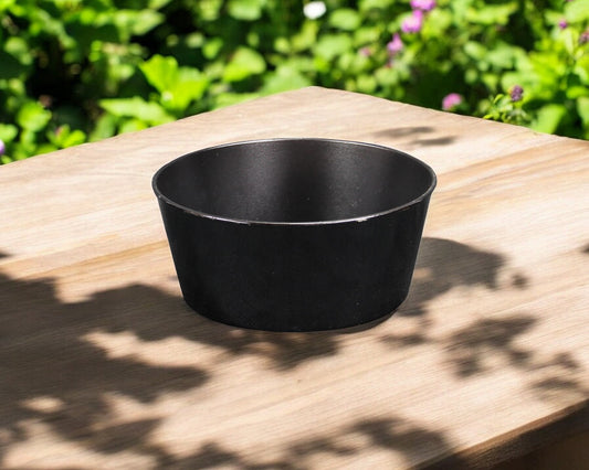 10" Black Recycled Plastic Indoor Outdoor Round Pot Planter