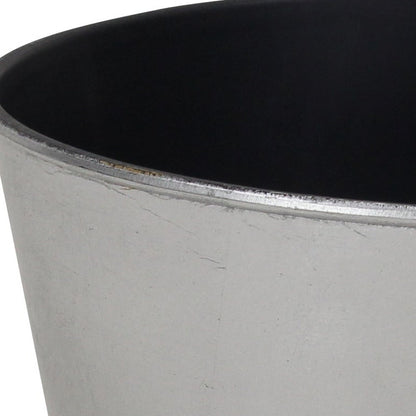 10" Silver Recycled Plastic Indoor Outdoor Round Pot Planter