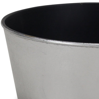 10" Silver Recycled Plastic Indoor Outdoor Round Pot Planter