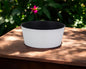 10" White Recycled Plastic Indoor Outdoor Round Nursery Pot