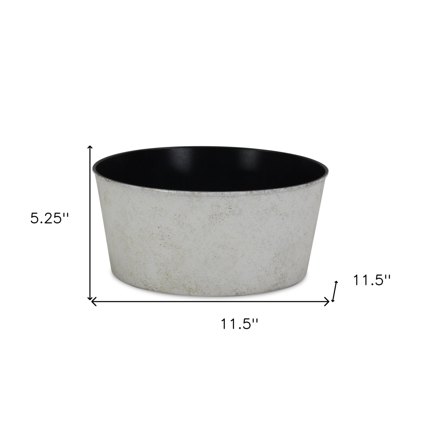 12" Cream Recycled Plastic Indoor Outdoor Round Nursery Pot