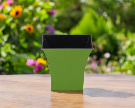 5" Lime Green Recycled Plastic Indoor Outdoor Novelty Nursery Pot