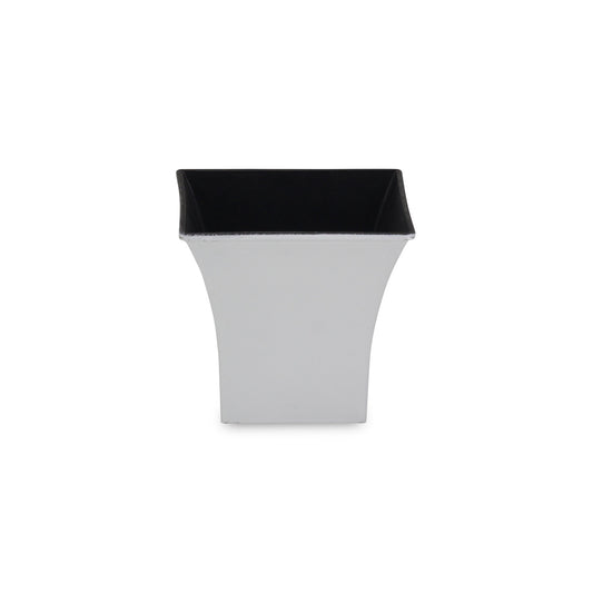 5" White Recycled Plastic Indoor Outdoor Square Pot Planter