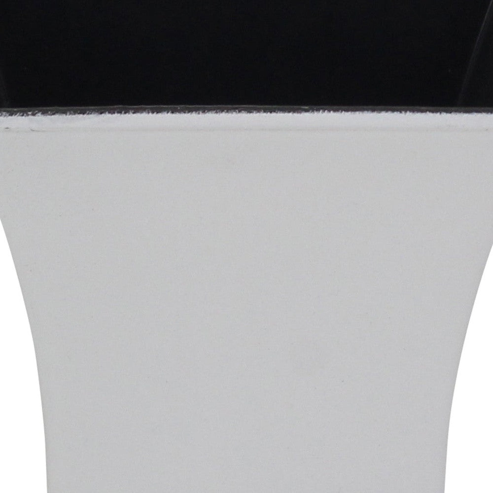 5" White Recycled Plastic Indoor Outdoor Square Pot Planter