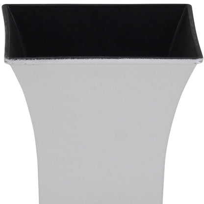 5" White Recycled Plastic Indoor Outdoor Square Pot Planter