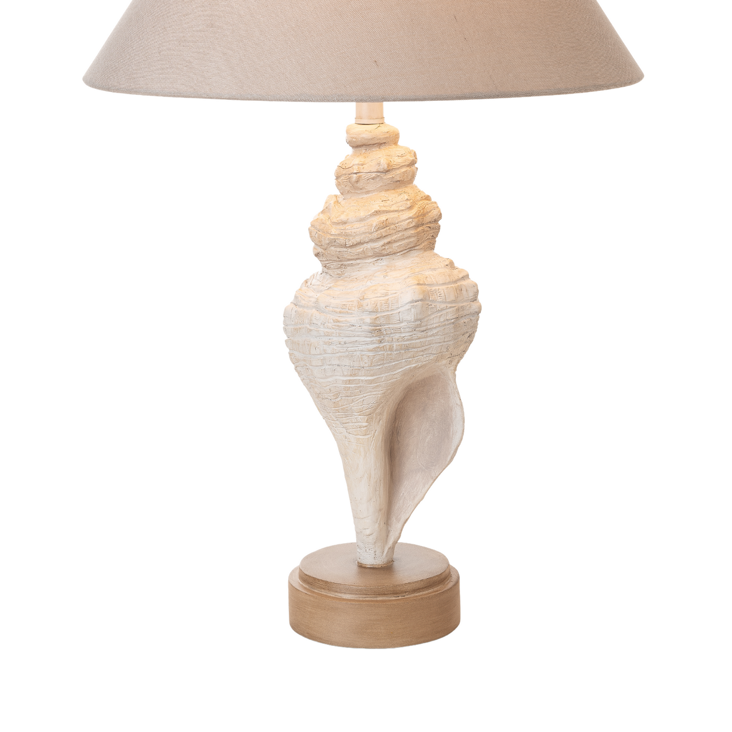 Set of Two 30" Beige and Brown Novelty Table Lamp Coastal With Tan Empire Shade