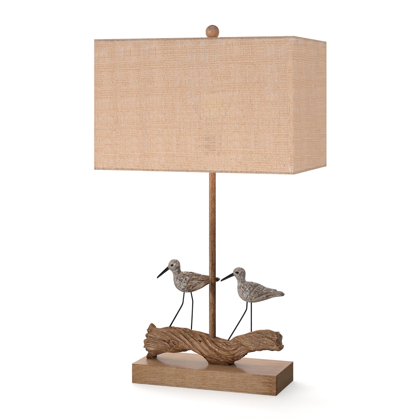 Set of Two 30" Brown Sand Piper Bird Table Lamps With Brown Shade