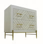 28" White Two Drawer Nightstand