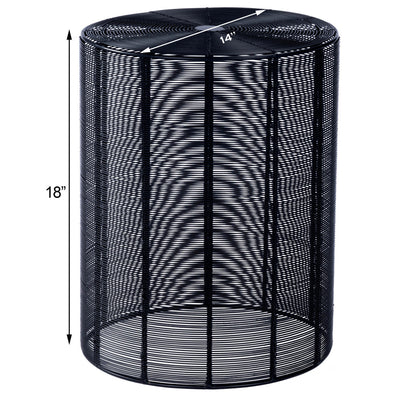 18" Black Round Wire End End Table