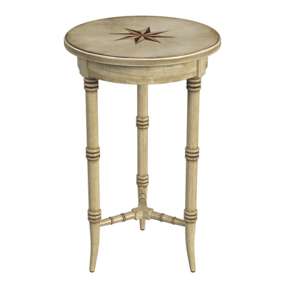 24" Beige Manufactured Wood Round End Table