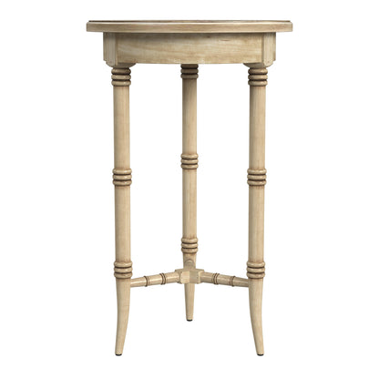 24" Beige Manufactured Wood Round End Table