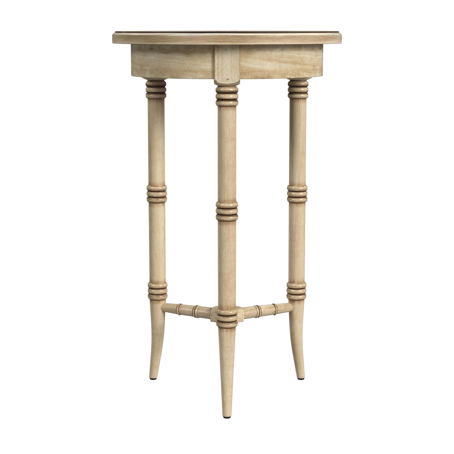 24" Beige Manufactured Wood Round End Table