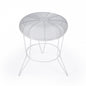 18" White Wire Round top End Table